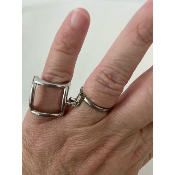 Funky Upcycled cuff ring size 7 - Picture 1 of 4